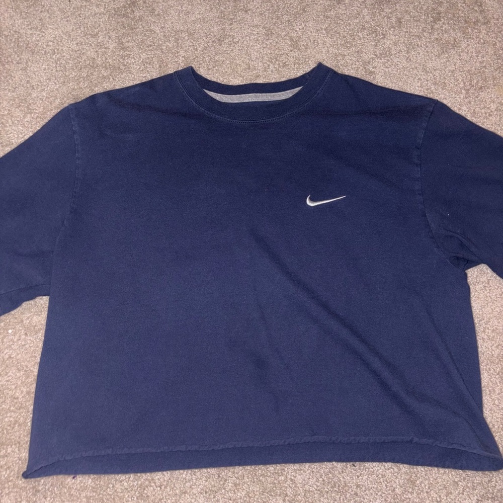 L Cropped Nike Navy Blue Tee
